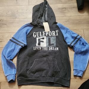 NWT Gulfport FL Blue and Black Hoodie